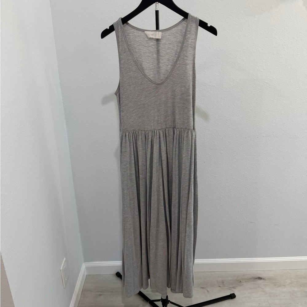 Zimmermann Grey Sleeveless Scoop-Neck Maxi Dress